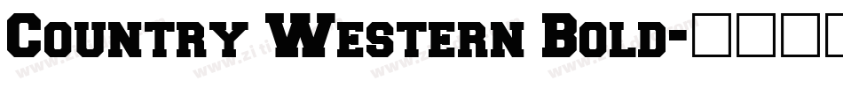 Country Western Bold字体转换